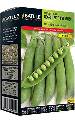 Semillas Leguminosas - Guisante Enano Negret Petit Provenzal 250 Gr. - Batlle