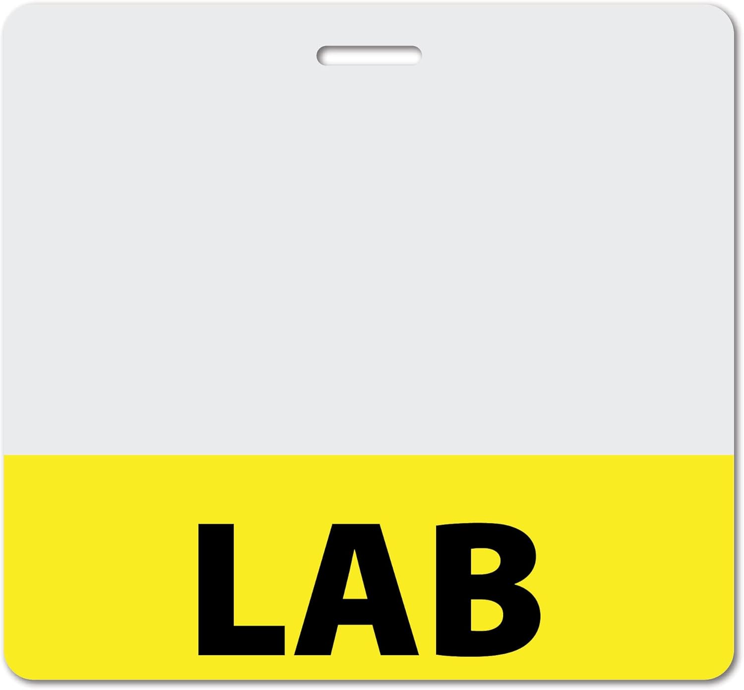 LAB Heavy Duty Horizontal Bright Orange (20 Pack) - Spill & Tear Proof Cards - 2 Sided USA Printed Quick Role Identifier ID Tag Backer by BadgeZoo