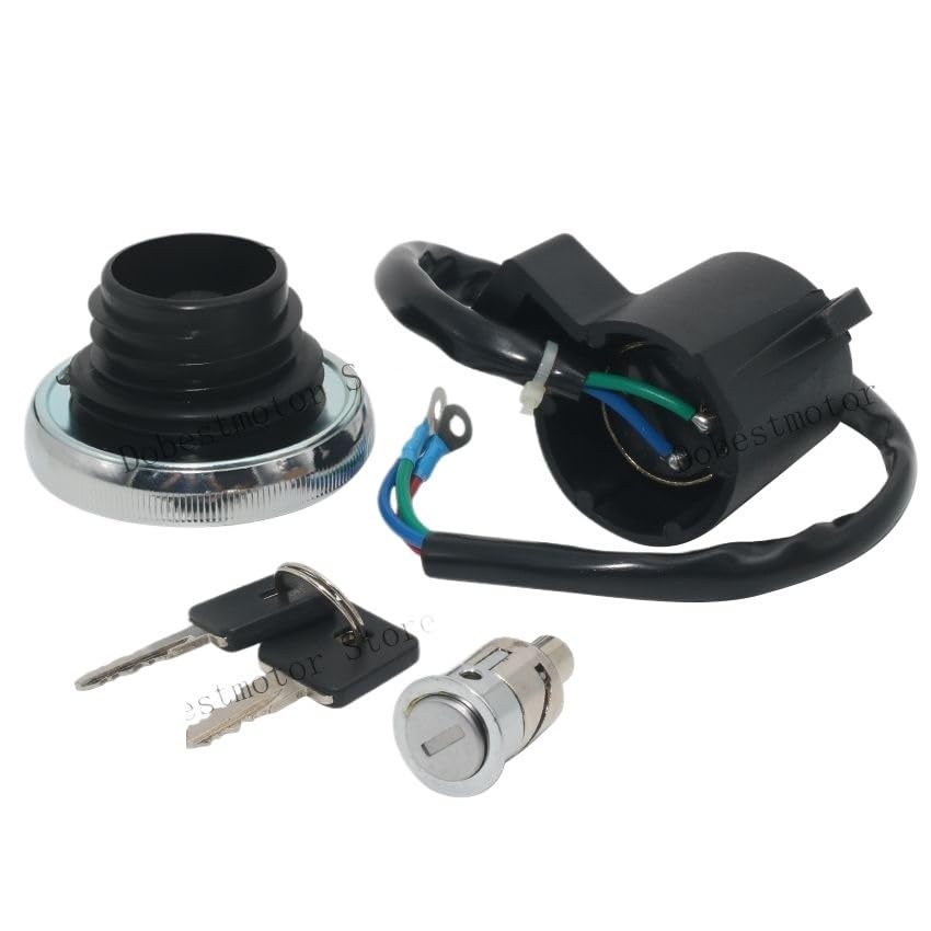 Bouchon de Carburant et Contacteur d'Allumage Premium pour Harley Sportster XL 883 1200
