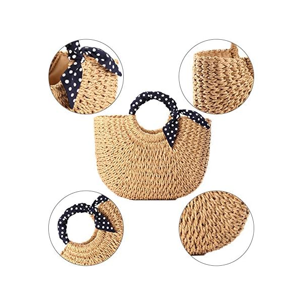 YXILEE-Summer-Beach-bagHandmade-Large-Straw-Tote-Bag-Womens-Handbag YXILEE Summer Beach bag,Handmade Large Straw Tote Bag Womens Handbag