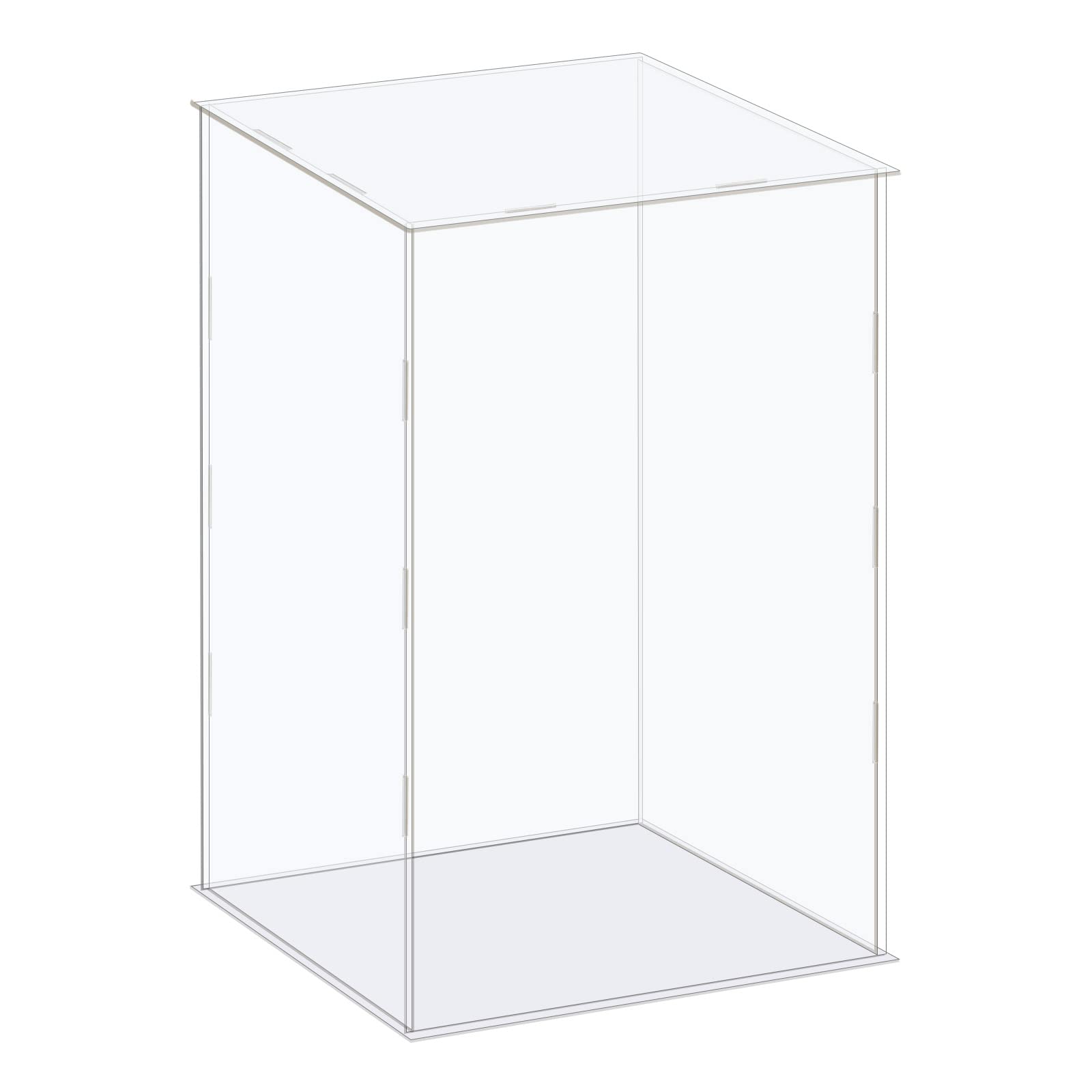Muiltvoe Acrylic Display Case Box Clear Dustproof Protection Showcase 36x26x26cm for Collectibles Display