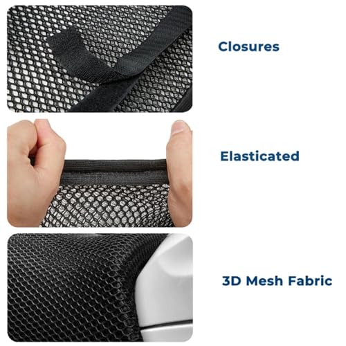 Funda de asiento CT125 para rutas de verano en moto con malla 3D fresca 6