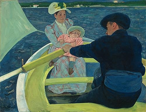 Art mural la fête nautique de Mary Cassatt style graffiti pour grand salon lumineux