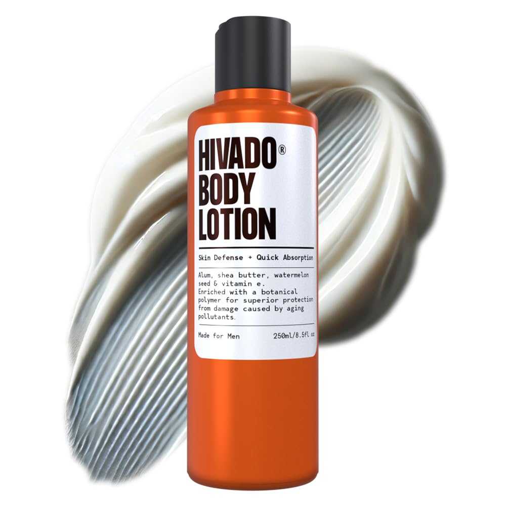 Hivado Men’s Body Lotion | Deep Hydration & 24-Hour Moisture Lock | Watermelon Seed & Shea Butter | Lightweight, Non-Greasy, Fast-Absorbing | For Rough & Dry Skin | Sulphate & Paraben Free | 250ml-image-42
