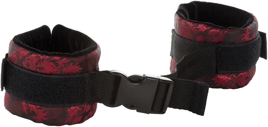 CalExotics Scandal Control Cuffs – Luxury Bondage Handcuffs – BDSM Toys for Couples - Red