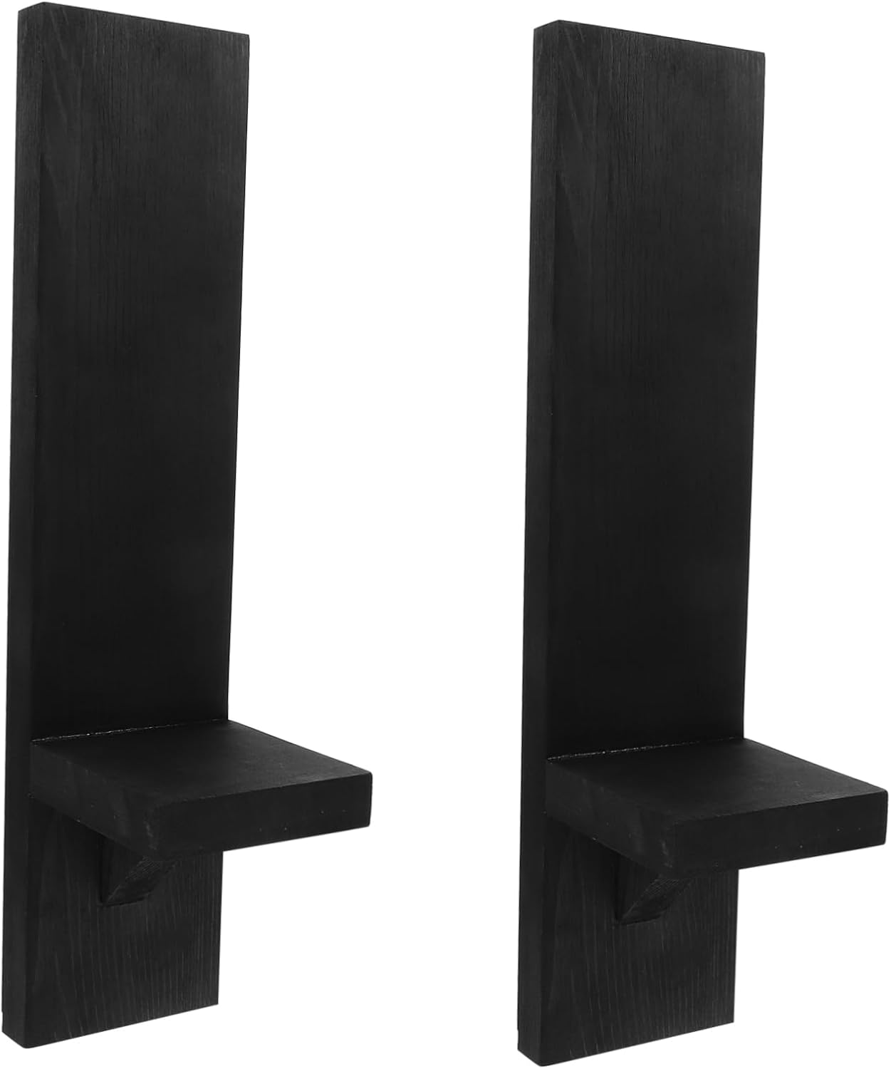 2pcs Vintage Wall Decor Rustic Wooden Candle Holder Farmhouse Tea Light Stand Decorative Home Decoration