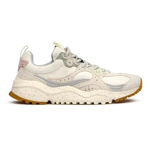 Flower Mountain Para Mujer. 2019499 Zapatillas De Piel Wave Blanco (39), 3 A 5Cm, Cordones, Casual