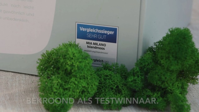 Mia Milano Ijslands mos Deko echt I Geconserveerd decoratief materiaal voor knutselen I Duurzaam natuurlijk Ijslands mos voor mosfoto's I Herbruikbaar bolmos (500 g, Donkergroen