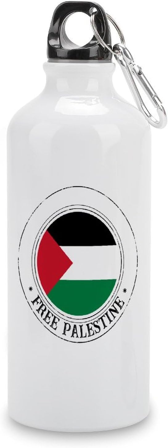 Free Palestine Water Bottles Palestine National Flag Aluminum Water Bottle 20 OZ Portable Travel Bottle for Sport Gym Outdoor Travel School