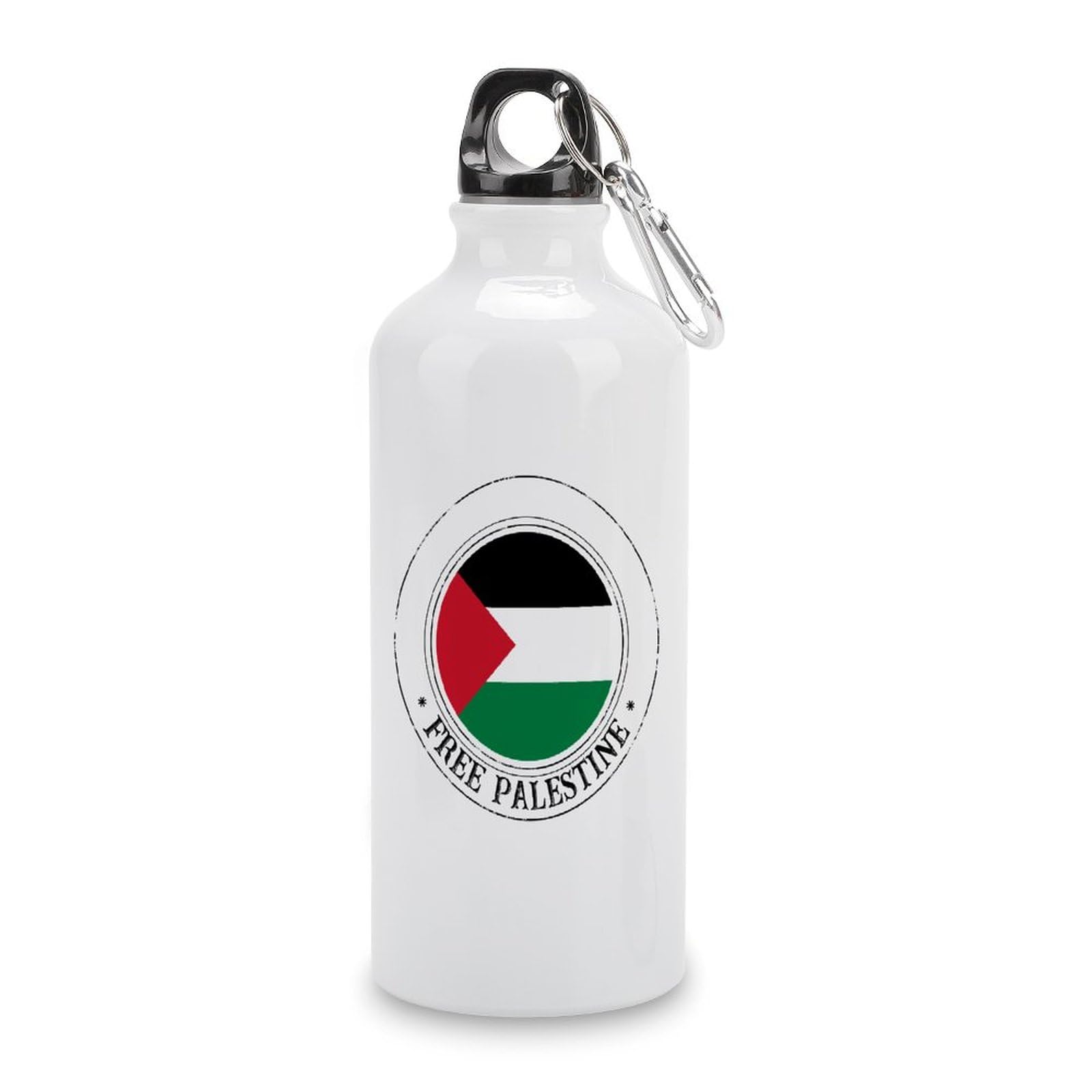 Free Palestine Water Bottles Palestine National Flag Aluminum Water Bottle 20 OZ Portable Travel Bottle for Sport Gym Outdoor Travel School