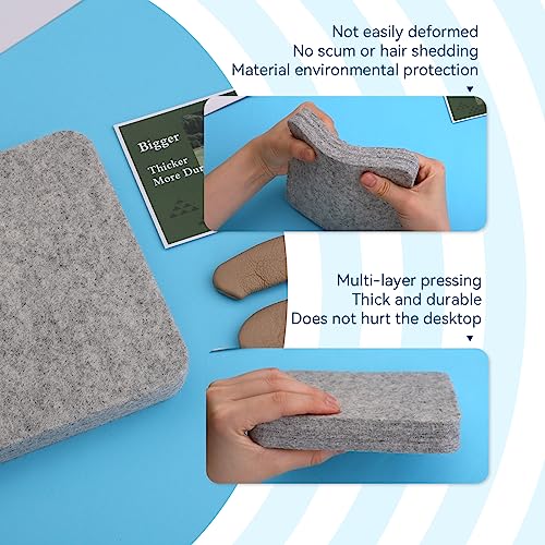 Image of WONVOC Needle Felting Pad, 6x6x1'' Needle Felting Mat, Grey Sponge Pad for Needle Felting Supplies, with Finger Cots and 40 Straight Pins, for Wool Project Crafts