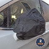 EcoNour Car Side Mirror Snow Cover (2 Pack) | Fits for Most Cars, SUV's, Vans and Trucks | Waterproof Material | Soft Snow Mirror Cover Keeps Ice and Snow Off | 15”L x 15”H