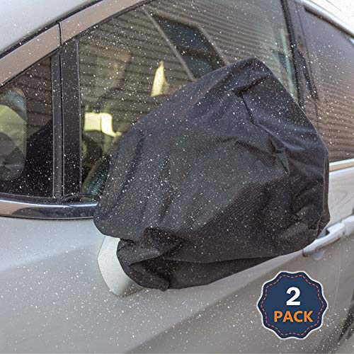 EcoNour Car Side Mirror Snow Cover (2 Pack) | Fits for Most Cars, SUV's, Vans and Trucks | Waterproof Material | Soft Snow Mirror Cover Keeps Ice and Snow Off | 14â€L x 15â€H