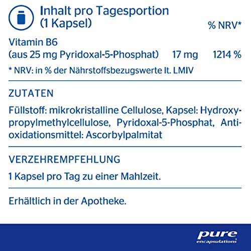 Vitamin B6 von Pure Encapsulations, 180 vegane Kapseln