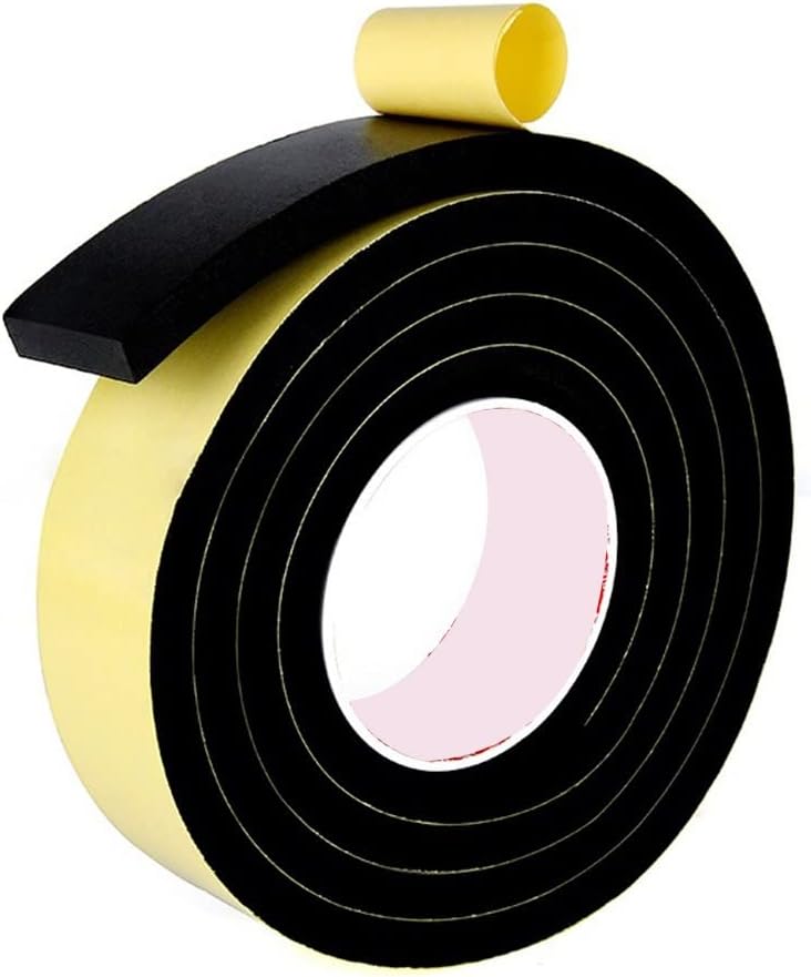 Foam Tape, Insulation Tape Self Adhesive Sealant Strip 2m x(8mm,5cm)