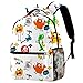 Mochila casual mochilas doradas dibujadas a mano de Navidad estudiantes moda hombro libro bolsa mujer mochila de viaje hombres casual clásica mochila, Multicolored-9