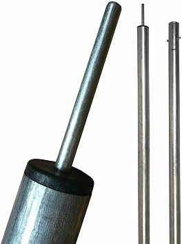 Replacement Side Pole 7H for Weekender Pole Canopy, 2pc | 2-Piece Heavy Duty 1.5" Galvanized Steel Pole, Commercial Outdoor Pavilion Structure for Weddings, Parties, Events, Camping