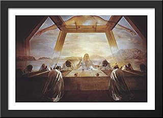 The Sacrament of The Last Supper 40x28 Large Black Wood Framed Print Art by Salvador Dali