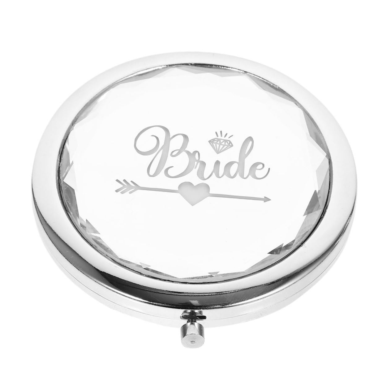 Clearlin Bride Compact Travel Mirror Portable Pocket Mirror for Women Wedding Bachelorette Party Makeup Purse Small Lightweight