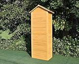 Mucola Gerätehaus mit 2 integrierten Regalböden 79x49x190 cm Geräteschuppen Gartenschrank aus Holz Geräteschrank Gartenhaus Gartengerätehaus