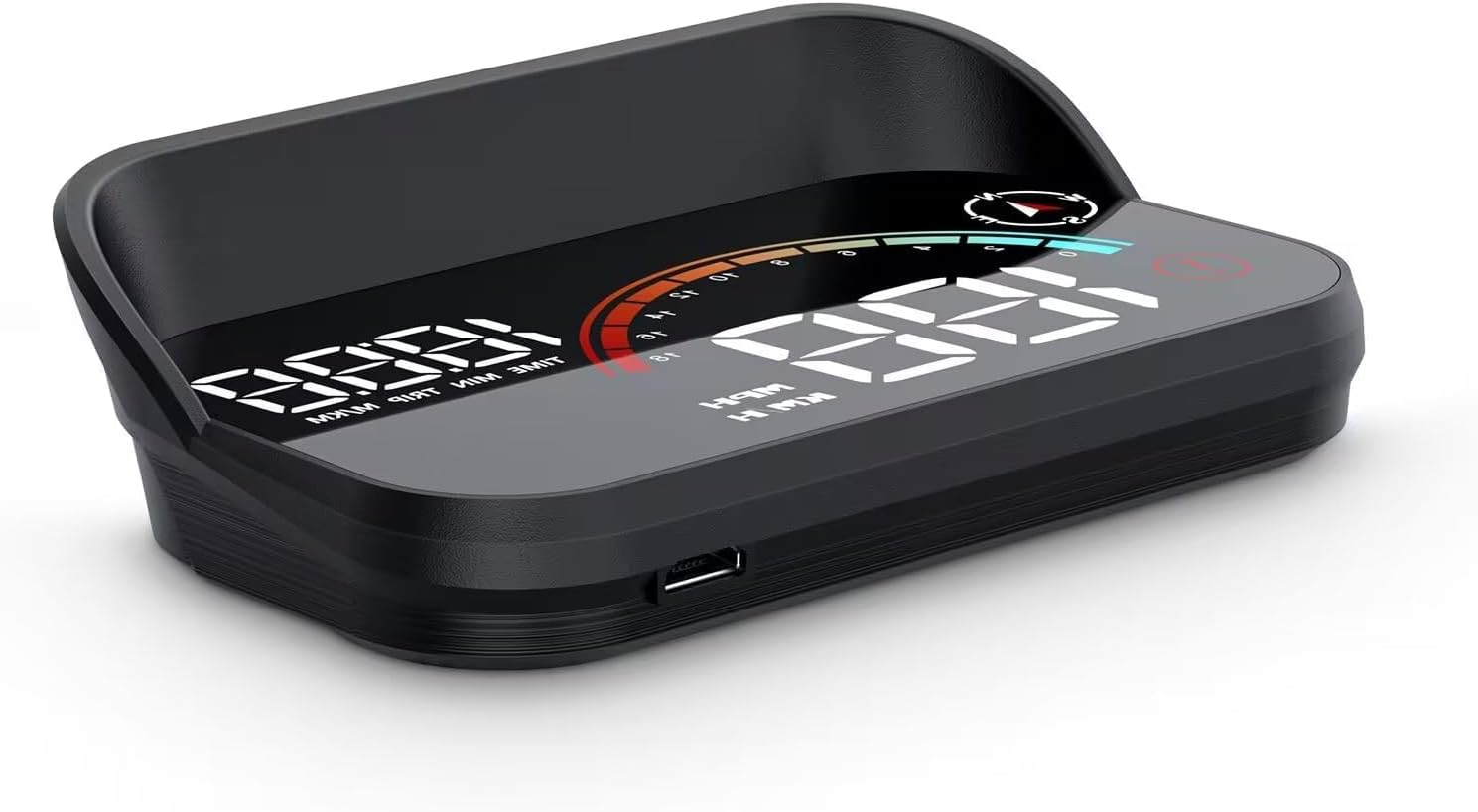 M22 Heads Up Display Car,Digital Speedometer Car MPH Windscreen Projector Display White Font,GPS Car Speedometer USB Suitable for all Vehicle Models Plug and Play