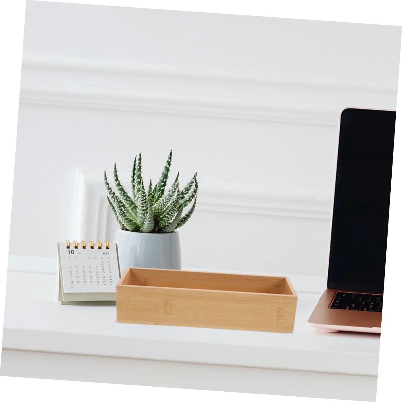 SOLUSTRE 3 Piezas Organizador de Madera sin Tapa Caja de Almacenamiento Multifuncional para Utensilios Maquillaje y Otros Objetos Diseño Minimalista para Cocina Oficina y Baño