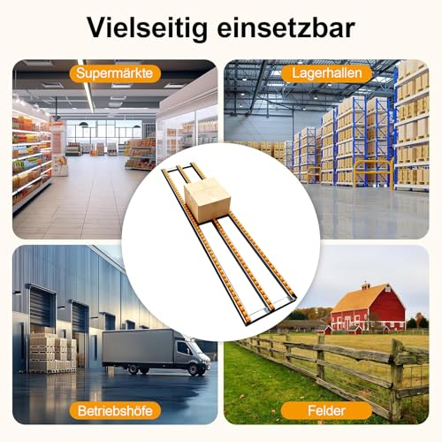 HJZALMI Schwerkraft Rollenbahn 35x100cm, antriebsloser Rollenförderer mit ABS-Kunststoffrollen, leichtes Rollenband ideal für Lager, Werkstatt, Güterumschlag, Eimertransport und LKW-Beladung, Gelb