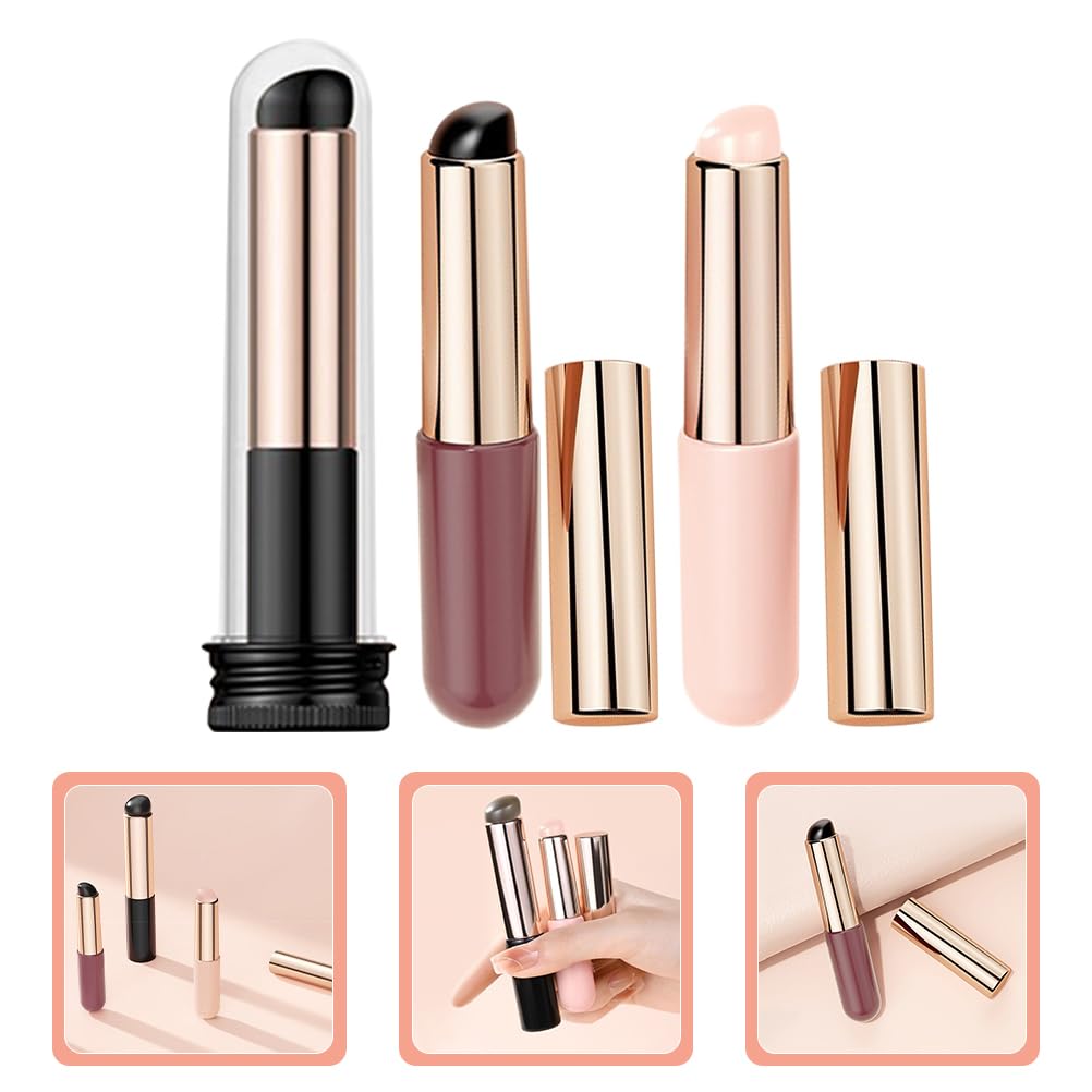 Ombre Nail Brush, 3pcs Silicone Nail Brush Gradient Brush Tools Reusable Chrome Applicator Brush Nail Art Tools French Tip Nail Brushes Manicure DIY Tool