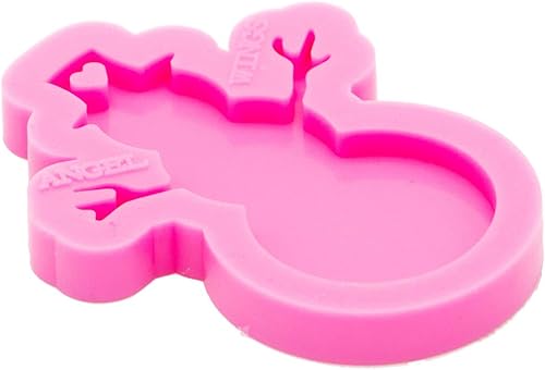 Miniatura 5 de Angel Wings Molde de silicona para llavero de muñeco de nieve, molde de silicona para fundición de resina, estilo navideño, lindo llavero, molde,