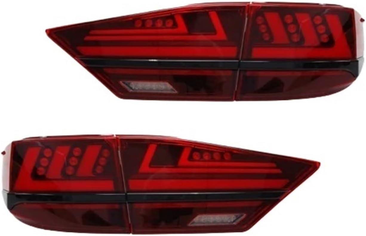 Car Taillights Assembly Compatible With Lexus Es 2013-2017 Auto Rear Back Lamps Upgrade Led Dynamic Streamer Brake Light Tool Accessories(Black One Set)