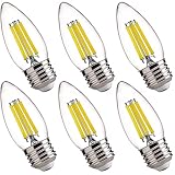 FLSNT 100W Equivalent LED Chandelier Light Bulbs E26 Base, 5000K Daylight Dimmable LED Candelabra Bu