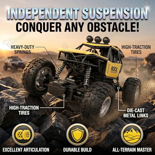 Image of The Little Ones 4x4 Rc Drifting Car - Rc Drift Cars High Speed Remote Control Drift Car 2.4GHz Remote Control Stunt Off Road Cars 360 Rotation Toys for Kids & Adults Boys & Girls [ MudRage Crawler ]