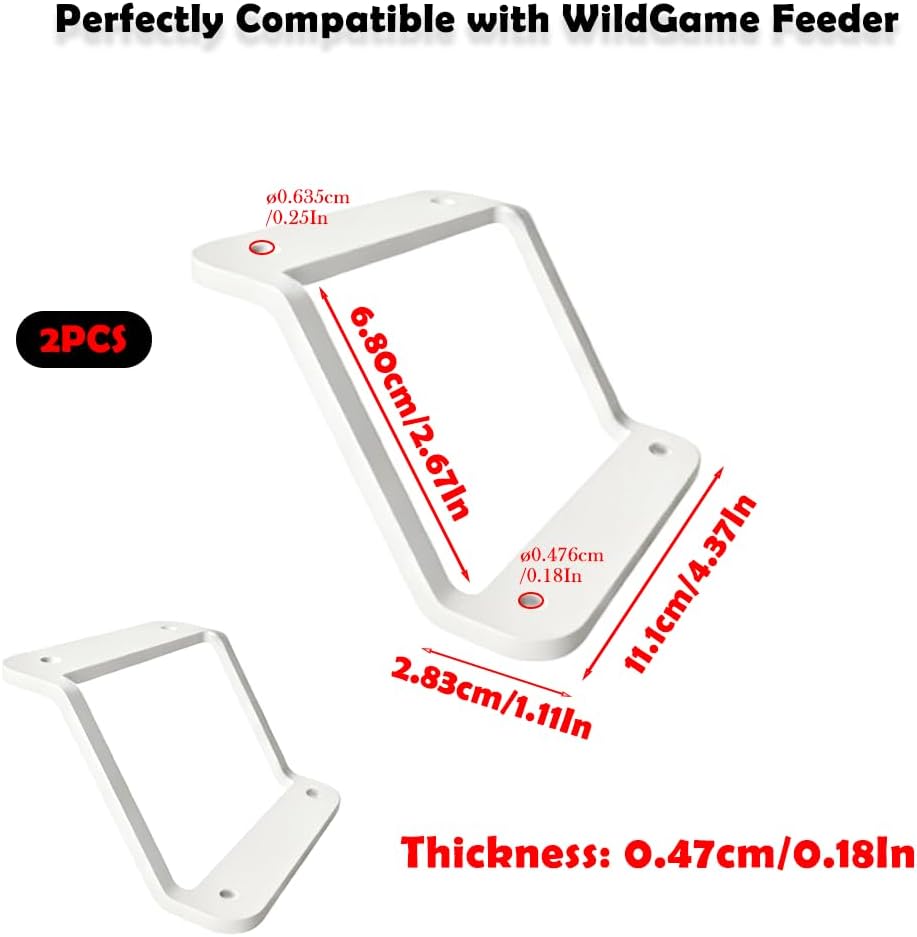 Replacement Leg Bracket for WildGame Feeder – Durable Weather-Resistant PETG Bolt-On Bracket with Pre-Drilled Holes – Fits for Wildgame Tripod Deer/Game Feeders – Easy Install