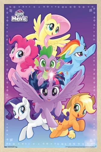 Trends International Hasbro My Little Pony Movie - Adventure Wall Poster, 22.4L x 14.7W, Blonde Framed Version