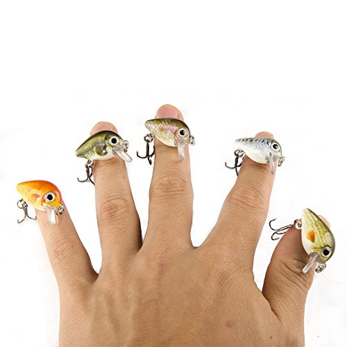 Fovonon Crankbaits Set Lure Fishing Hard Baits Swimbaits Boat Ocean Topwater Lures Kit Fishing Tackle Minnow Vib Set For Trout Bass Perch Fishing Lures With Box (F103) #TOP1