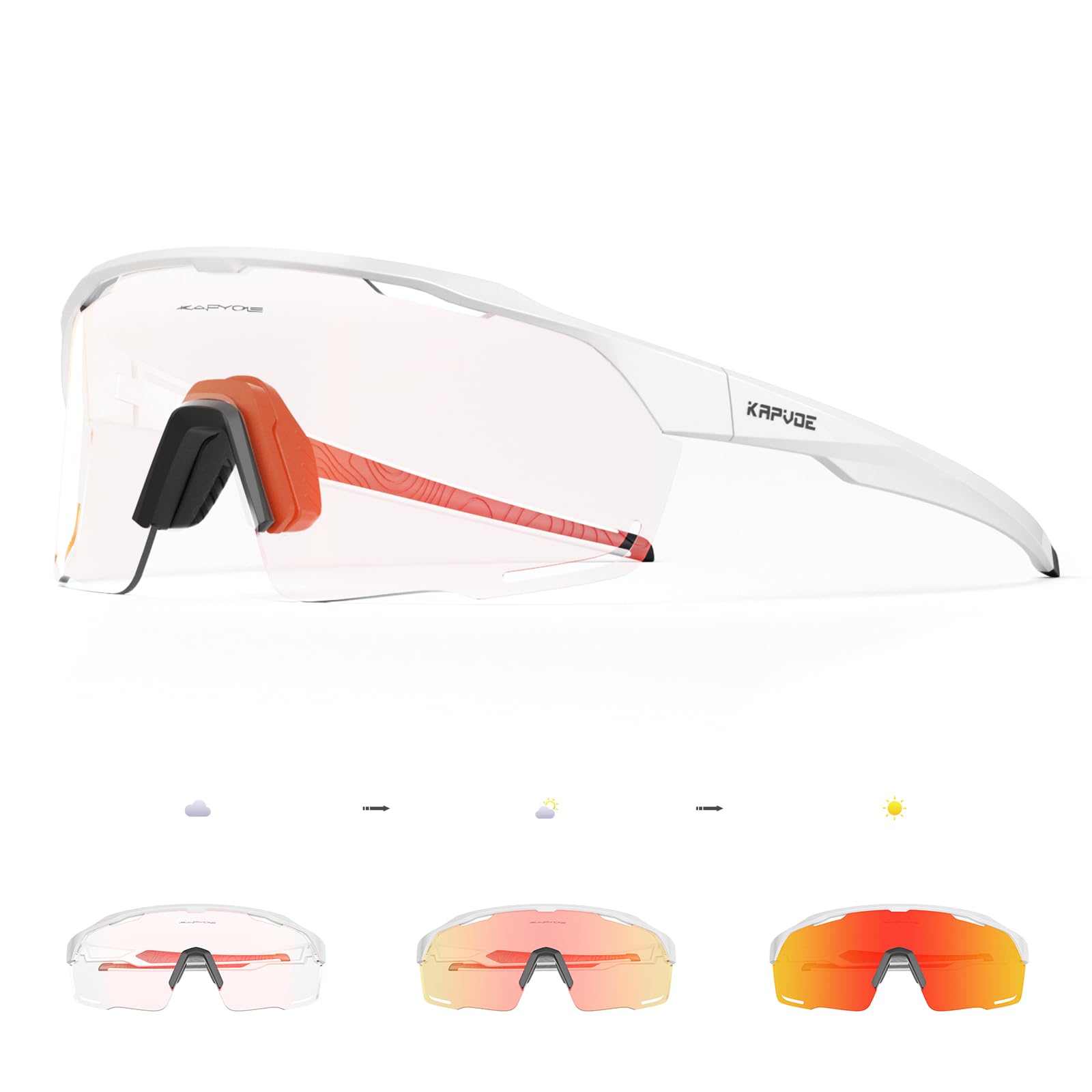 KAPVOE Gafas de Ciclismo Polarizadas Fotocromáticas Mujer Hombre MTB BTT Bicicleta Para Transparentes Deportivas