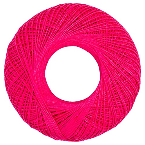 Image of Coats Crochet 154.0332 Aunt Lydia's Cotton Classic Size 10, Hot Pink