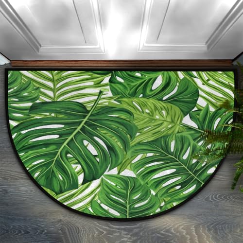 Tapis d'intérieur feuilles de palmier vert design premium - 2