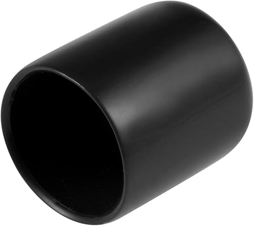 uxcell 25 tapas de goma de 0.787 in de vinilo de identificación redonda tapa tapa de rosca de tornillo protectores negro