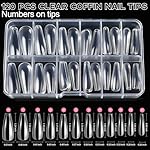 Teenitor Acrylic Nail Kit with Clear Coffin Nail Tips, Nail Charms and Gems, Nail Stickers, Nail Art Brushes, Nail Dotting Tools, Nail Stand, Press On Nails Kit for DIY Nail Art - Image 2