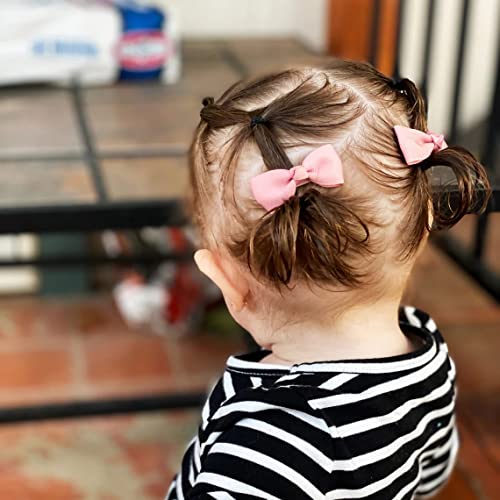80 Pieces 40 Colors Baby Girls Hair Clips Fully Lined Non Slip For Fine Hair Tiny 2" Hair Bows Clips Baby Barrettes For Girls Infants Toddlers In Pairs #TOP2