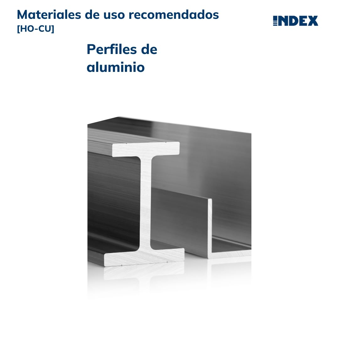 INDEX HOCUM647 - Horquilla de cuelgue Por giro para perfil de 47 mm (M6, 100 uds.)