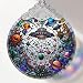 UFO Alien Stained Glass Ornament, Christmas Ornaments, Christmas Tree Decorations, UFO Alien Christmas Decor, UFO Alien Ornaments for Christmas Tree, Holiday Presents, Gift Exchange Ideas