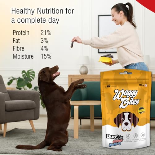 Image of DuoStix | Grain & Gluten-Free Snacks | Rich in Omega Fatty Acids, Vitamins & Minerals for Adult Dogs & Puppies | 100g | Pack of 1
