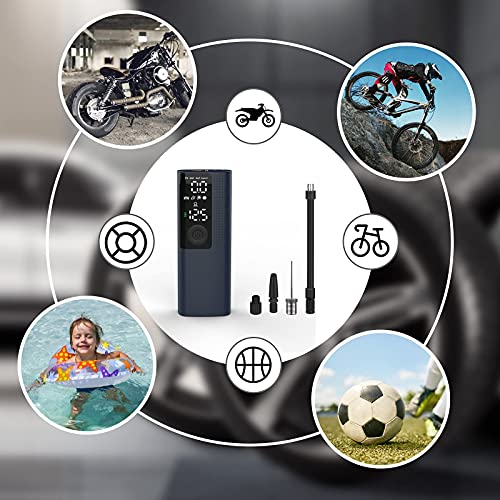 Vastar Mini Tyre Inflator Air Compressor-Electric Pump 2000mAH, Portable Air Compressor-with LED Light, for Car… - Image 6