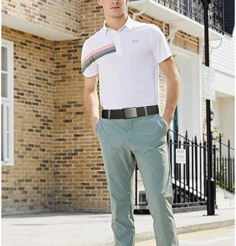 WYuZe Nylon Elastic Stretch Belt-2 Pack Men Casual Golf Belt Military Metal Buckle - Image 9