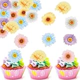 【3D-Effekt Blumen Cupcake Deko】48 Stück bunt essbare tortendeko blumen und 1 Schachtel. Unsere tortendeko blumen essbar sind sehr einfach zu verwenden und alle sind präzise geschnitten, alle essbare blüten tortendeko sind sorgfältig entworfen und ausgewählt, jede ist interessant und lebendig und macht Ihren Kuchen bunter.