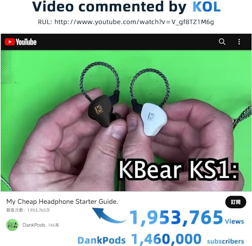Image of KBEAR KS1 USB C Headphones Crystal Clear Sound Earphones for Samsung Galaxy s23 s22 s21 s20 Ultra, Type C Earphone with Microphone Volume Control for Singers Musician