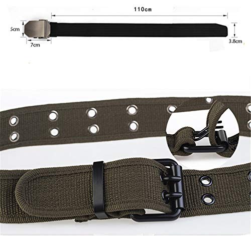 Andongnywell Canvas Web Belt For Women Men Nylon Belt Jeans Double Hole Belt Buckle Waist Band Waist Cinch (Camouflage,One Size) #TOP6