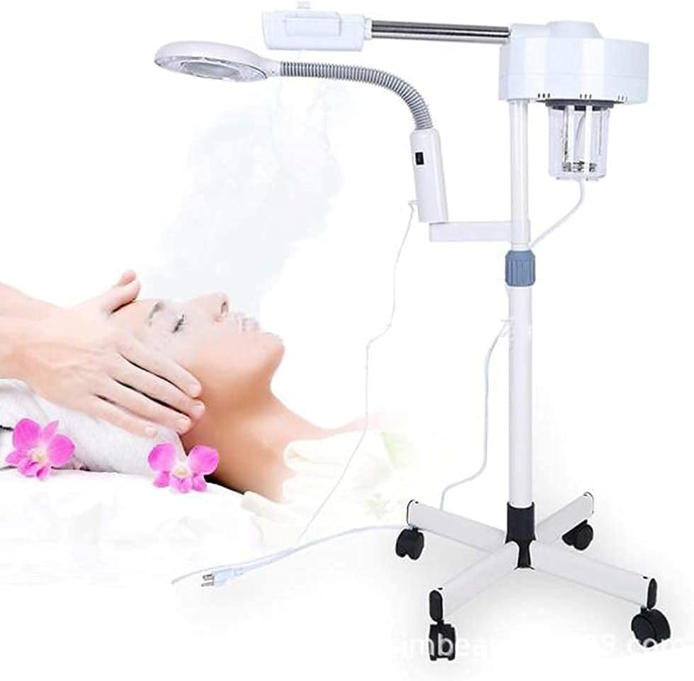 Magnifier, Two-in-one Professional Facial Steam Machine Magnifying Machine 3x/5x with Light Salon Beauty Facial Cleansing Skin Care Equipment High 12